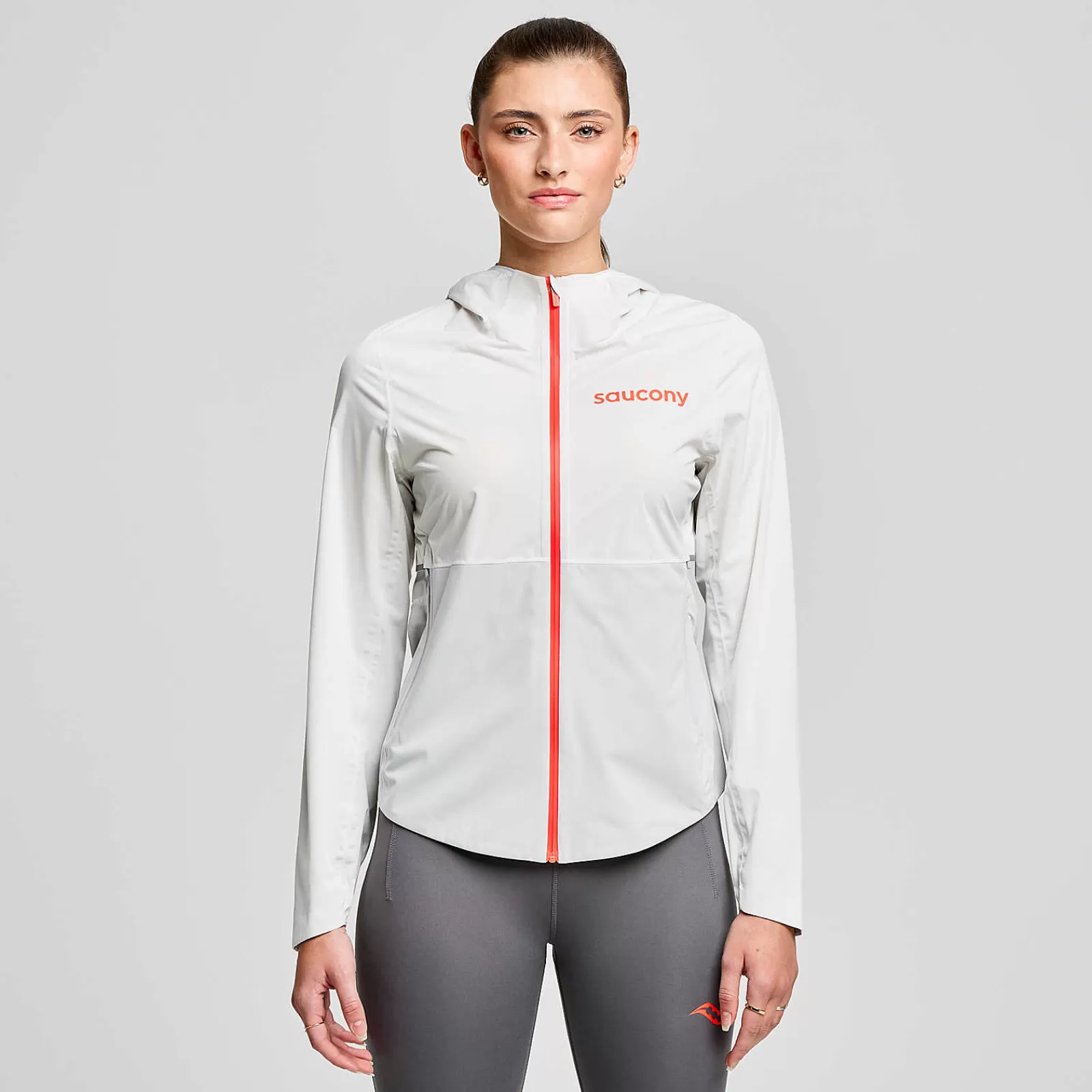 New Saucony Donna Hurricane Waterproof Jacket Cloud