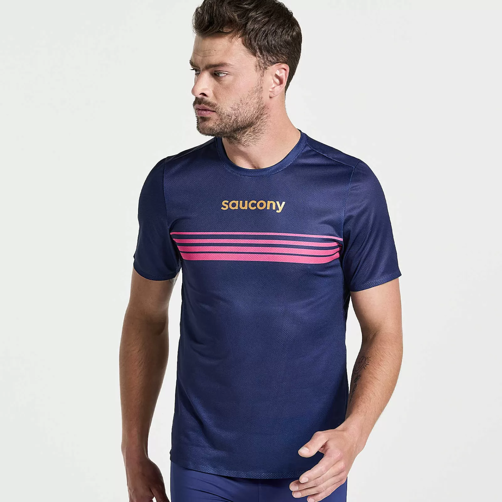 Clearance Saucony Uomo Elite Short Sleeve Sodalite